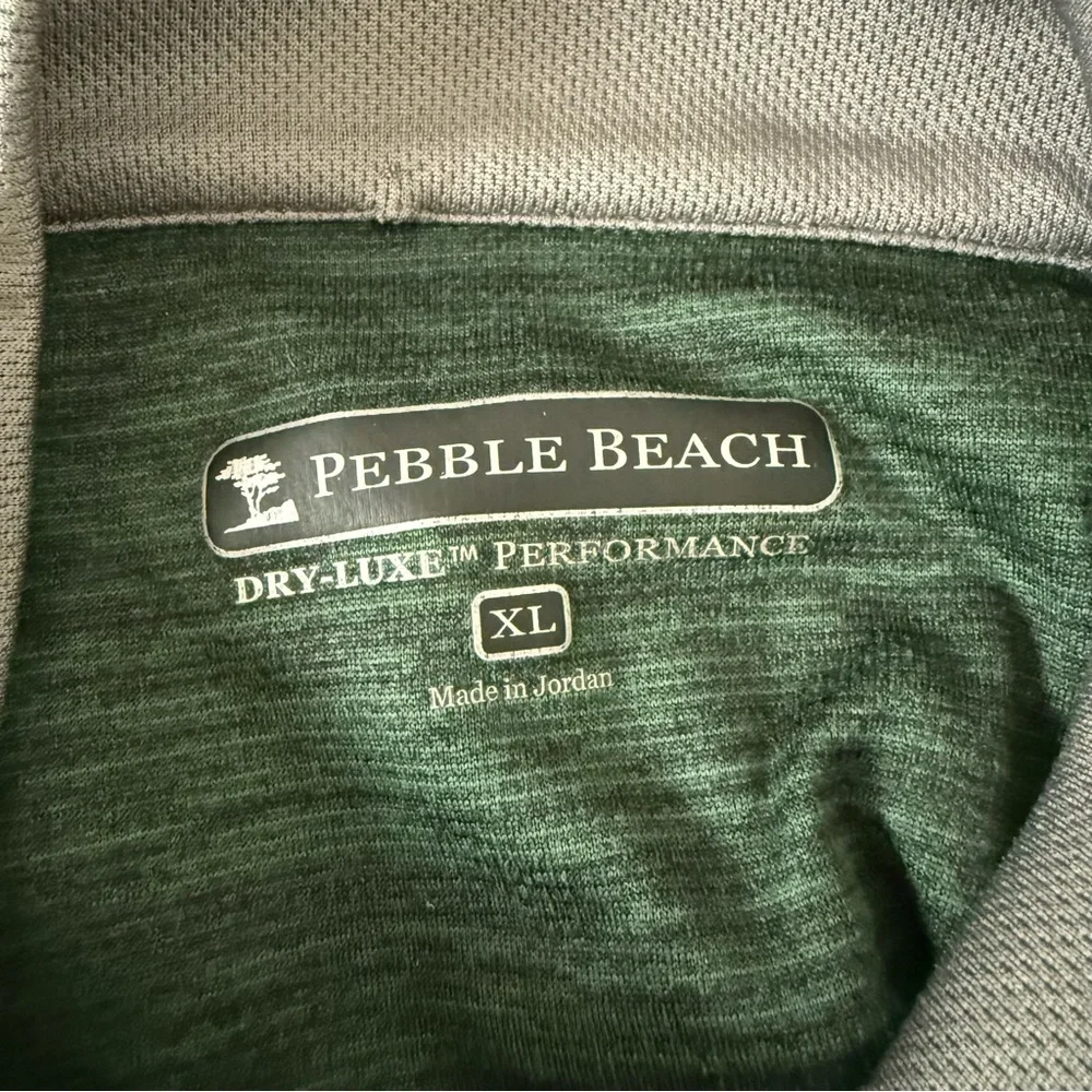 Pebble Beach Green Dry Luxe Performance Men's 1/4 Zip Pullover Size XL Golf - Picture 7 of 7